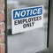 Signmission Employees Only OSHA Notice Sign, Vinyl Decal, 14in W x 10in L, 2PK OS-2PACK-NS-D-1014-L-15610 - alternate 5